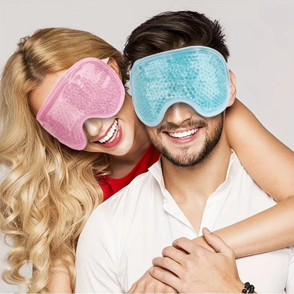 Gel Eye Mask Reusable Beads for Hot & Cold Therapy Soothing Relaxing Beauty Gel Eye Mask Sleeping Ice Goggles Sleeping Mask