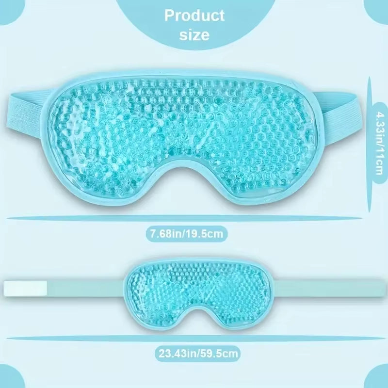 Gel Eye Mask Reusable Beads for Hot & Cold Therapy Soothing Relaxing Beauty Gel Eye Mask Sleeping Ice Goggles Sleeping Mask