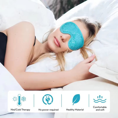 Gel Eye Mask Reusable Beads for Hot & Cold Therapy Soothing Relaxing Beauty Gel Eye Mask Sleeping Ice Goggles Sleeping Mask